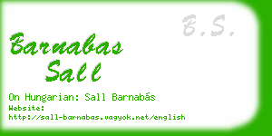 barnabas sall business card